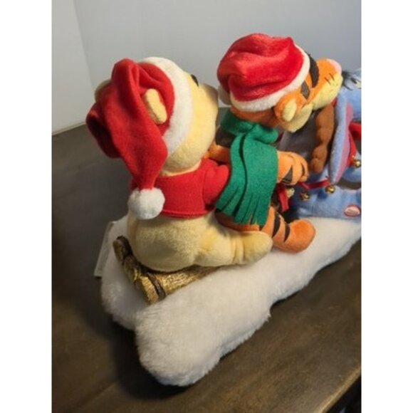 Gemmy Winnie The Pooh Tigger Eeyore Disney Christmas Sleigh Animated Singing - Picture 5 of 13